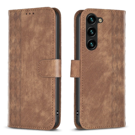 Plaid Embossed Leather Phone Case, For Samsung Galaxy A25 5G, For Samsung Galaxy S23 5G, For Samsung Galaxy S24+ 5G, For Samsung Galaxy S23 FE 5G