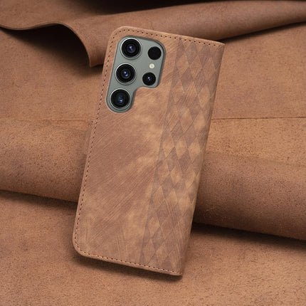Plaid Embossed Leather Phone Case, For Samsung Galaxy S23 Ultra 5G, For Samsung Galaxy S24 5G, For Samsung Galaxy S22 5G, For Samsung Galaxy S22+ 5G