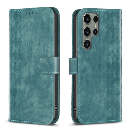 Plaid Embossed Leather Phone Case, For Samsung Galaxy S23 Ultra 5G, For Samsung Galaxy S24 5G, For Samsung Galaxy S22 5G, For Samsung Galaxy S22+ 5G