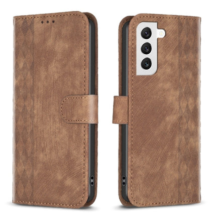 Plaid Embossed Leather Phone Case, For Samsung Galaxy S23 Ultra 5G, For Samsung Galaxy S24 5G, For Samsung Galaxy S22 5G, For Samsung Galaxy S22+ 5G