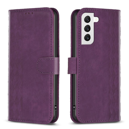 Plaid Embossed Leather Phone Case, For Samsung Galaxy S23 Ultra 5G, For Samsung Galaxy S24 5G, For Samsung Galaxy S22 5G, For Samsung Galaxy S22+ 5G