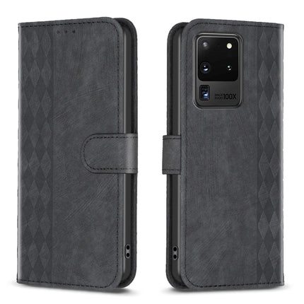Plaid Embossed Leather Phone Case, For Samsung Galaxy S20 Ultra, For Samsung Galaxy A03s / A02s, For Samsung Galaxy A12, For Samsung Galaxy A13 4G/5G