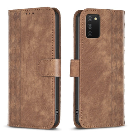 Plaid Embossed Leather Phone Case, For Samsung Galaxy S20 Ultra, For Samsung Galaxy A03s / A02s, For Samsung Galaxy A12, For Samsung Galaxy A13 4G/5G