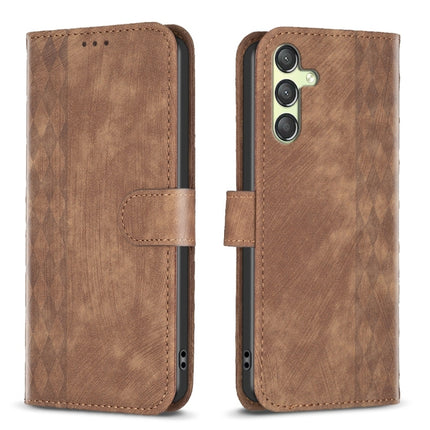 Plaid Embossed Leather Phone Case, For Samsung Galaxy A14 4G/5G, For Samsung Galaxy A22 4G, For Samsung Galaxy A23, For Samsung Galaxy A24 4G