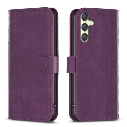 Plaid Embossed Leather Phone Case, For Samsung Galaxy A14 4G/5G, For Samsung Galaxy A22 4G, For Samsung Galaxy A23, For Samsung Galaxy A24 4G