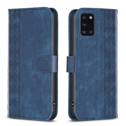 Plaid Embossed Leather Phone Case, For Samsung Galaxy A31, For Samsung Galaxy A32 4G, For Samsung Galaxy A32 5G, For Samsung Galaxy A33