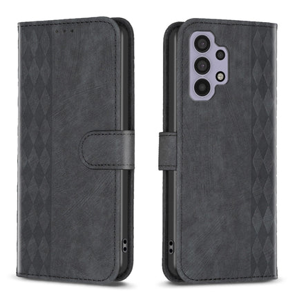 Plaid Embossed Leather Phone Case, For Samsung Galaxy A31, For Samsung Galaxy A32 4G, For Samsung Galaxy A32 5G, For Samsung Galaxy A33