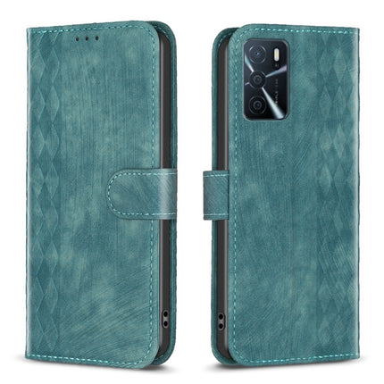 Plaid Embossed Leather Phone Case, For OPPO A16 / A16s / A54s / A55, For OPPO A74 4G / F19 4G, For OPPO A74 5G / A93 5G / A54 5G, For OPPO A94 4G / Reno5 F / F19 Pro