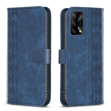 Plaid Embossed Leather Phone Case, For OPPO A16 / A16s / A54s / A55, For OPPO A74 4G / F19 4G, For OPPO A74 5G / A93 5G / A54 5G, For OPPO A94 4G / Reno5 F / F19 Pro