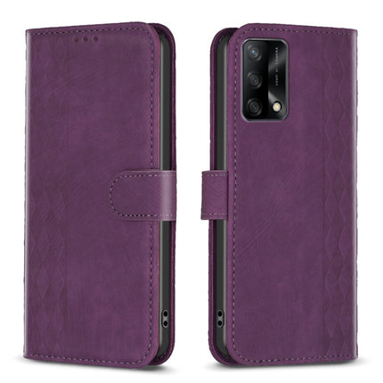 Plaid Embossed Leather Phone Case, For OPPO A16 / A16s / A54s / A55, For OPPO A74 4G / F19 4G, For OPPO A74 5G / A93 5G / A54 5G, For OPPO A94 4G / Reno5 F / F19 Pro