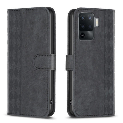 Plaid Embossed Leather Phone Case, For OPPO A16 / A16s / A54s / A55, For OPPO A74 4G / F19 4G, For OPPO A74 5G / A93 5G / A54 5G, For OPPO A94 4G / Reno5 F / F19 Pro
