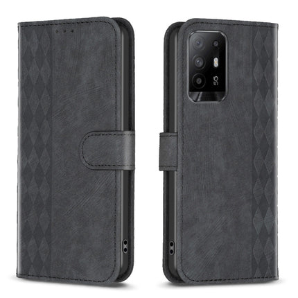 Plaid Embossed Leather Phone Case, For OPPO A94 5G / F19 Pro+ 5G, For OPPO A96 5G / Reno7 Z, For OPPO Find X6, For OPPO Find X6 Pro