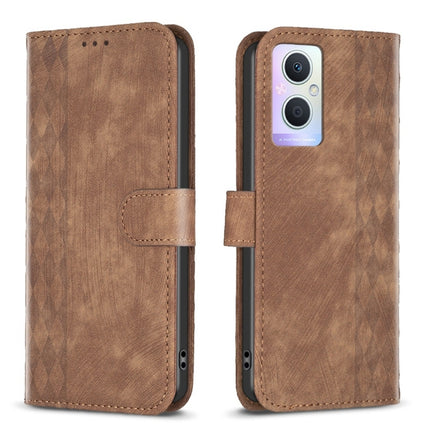 Plaid Embossed Leather Phone Case, For OPPO A94 5G / F19 Pro+ 5G, For OPPO A96 5G / Reno7 Z, For OPPO Find X6, For OPPO Find X6 Pro
