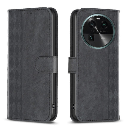Plaid Embossed Leather Phone Case, For OPPO A94 5G / F19 Pro+ 5G, For OPPO A96 5G / Reno7 Z, For OPPO Find X6, For OPPO Find X6 Pro