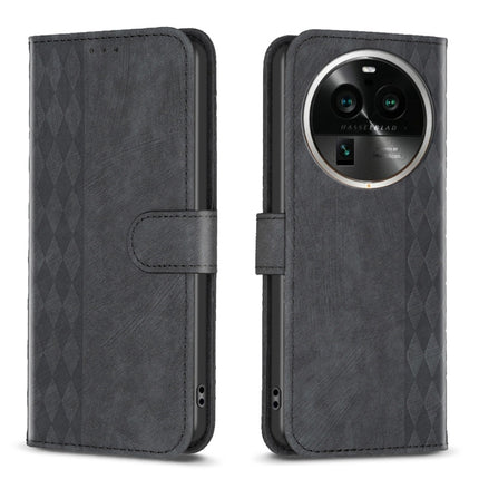 Plaid Embossed Leather Phone Case, For OPPO A94 5G / F19 Pro+ 5G, For OPPO A96 5G / Reno7 Z, For OPPO Find X6, For OPPO Find X6 Pro