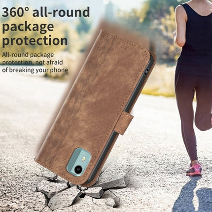 Plaid Embossed Leather Phone Case, For Nokia C12, For Nokia G42/G310, For Nokia C22, For Nokia C32
