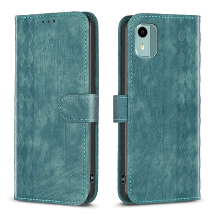 Plaid Embossed Leather Phone Case, For Nokia C12, For Nokia G42/G310, For Nokia C22, For Nokia C32