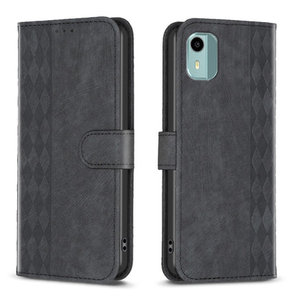 Plaid Embossed Leather Phone Case, For Nokia G42/G310, For Nokia C12, For Nokia C22, For Nokia C32