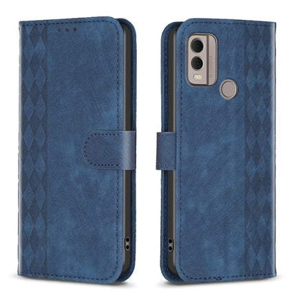 Plaid Embossed Leather Phone Case, For Nokia G42/G310, For Nokia C12, For Nokia C22, For Nokia C32