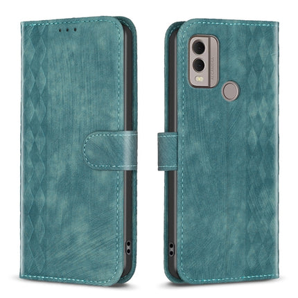 Plaid Embossed Leather Phone Case, For Nokia G42/G310, For Nokia C12, For Nokia C22, For Nokia C32