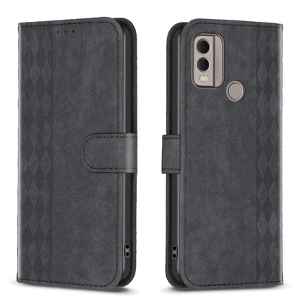 Plaid Embossed Leather Phone Case, For Nokia C12, For Nokia G42/G310, For Nokia C22, For Nokia C32