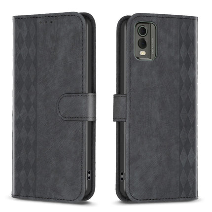 Plaid Embossed Leather Phone Case, For Nokia C12, For Nokia G42/G310, For Nokia C22, For Nokia C32