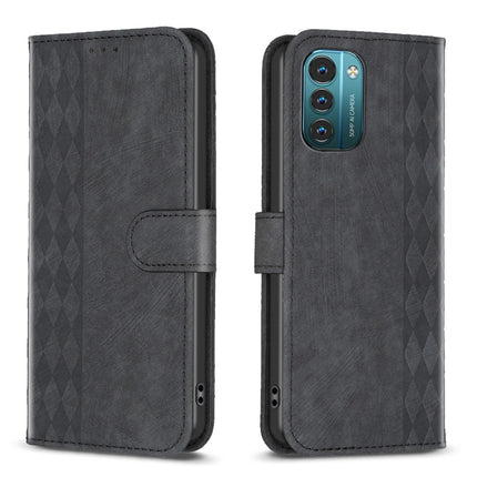Plaid Embossed Leather Phone Case, For Nokia G21 / G11, For Nokia G22