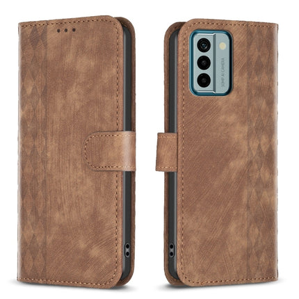 Plaid Embossed Leather Phone Case, For Nokia G21 / G11, For Nokia G22