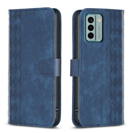 Plaid Embossed Leather Phone Case, For Nokia G21 / G11, For Nokia G22