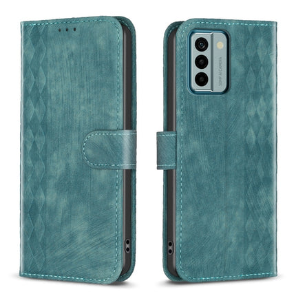 Plaid Embossed Leather Phone Case, For Nokia G21 / G11, For Nokia G22