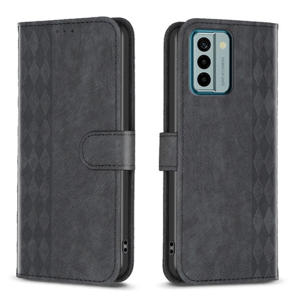 Plaid Embossed Leather Phone Case, For Nokia G21 / G11, For Nokia G22