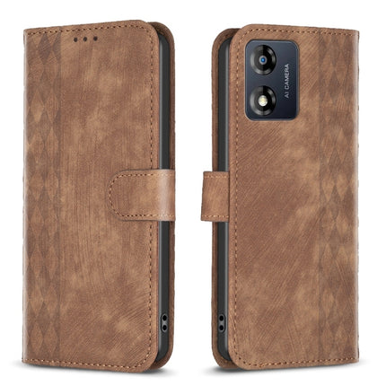 Plaid Embossed Leather Phone Case, For Motorola Moto G14 4G, For Motorola Moto E13 4G, For Motorola Moto G13 4G /G53 5G, For Motorola Moto G73 5G