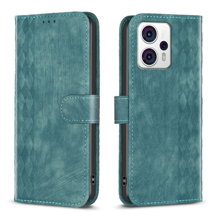 Plaid Embossed Leather Phone Case, For Motorola Moto G14 4G, For Motorola Moto E13 4G, For Motorola Moto G13 4G /G53 5G, For Motorola Moto G73 5G