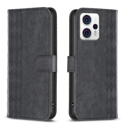 Plaid Embossed Leather Phone Case, For Motorola Moto G14 4G, For Motorola Moto E13 4G, For Motorola Moto G13 4G /G53 5G, For Motorola Moto G73 5G