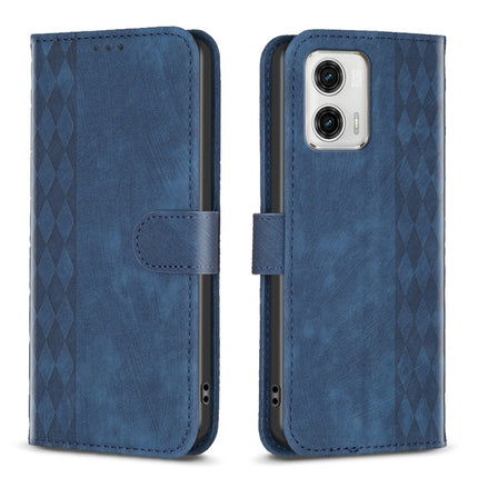 Plaid Embossed Leather Phone Case, For Motorola Moto G14 4G, For Motorola Moto E13 4G, For Motorola Moto G13 4G /G53 5G, For Motorola Moto G73 5G
