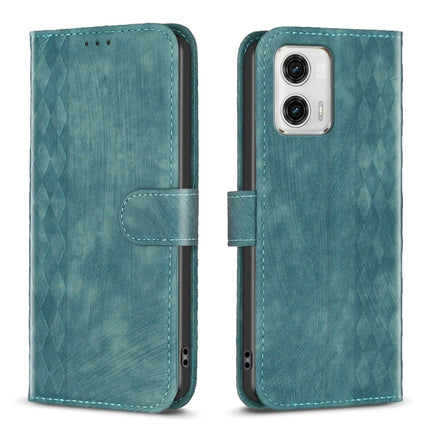 Plaid Embossed Leather Phone Case, For Motorola Moto G14 4G, For Motorola Moto E13 4G, For Motorola Moto G13 4G /G53 5G, For Motorola Moto G73 5G