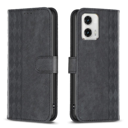 Plaid Embossed Leather Phone Case, For Motorola Moto G14 4G, For Motorola Moto E13 4G, For Motorola Moto G13 4G /G53 5G, For Motorola Moto G73 5G