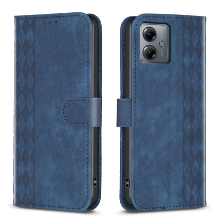 Plaid Embossed Leather Phone Case, For Motorola Moto G14 4G, For Motorola Moto E13 4G, For Motorola Moto G13 4G /G53 5G, For Motorola Moto G73 5G