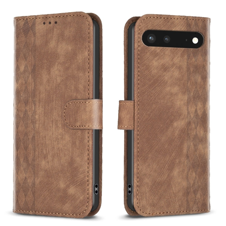 Plaid Embossed Leather Phone Case