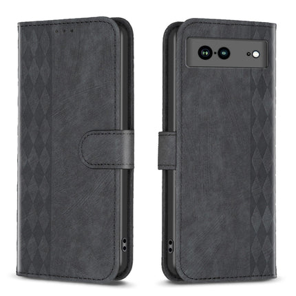 Plaid Embossed Leather Phone Case, For Google Pixel 7, For Google Pixel 7a, For Google Pixel 7 Pro, For Google Pixel 8