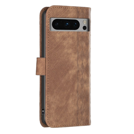 Plaid Embossed Leather Phone Case, For Google Pixel 8 Pro
