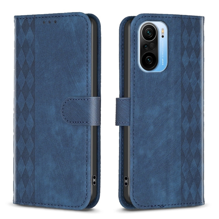 Plaid Embossed Leather Phone Case, For Xiaomi 11i / Redmi K40, For Xiaomi 12 Pro, For Xiaomi 12, For Xiaomi 11T / 11T Pro