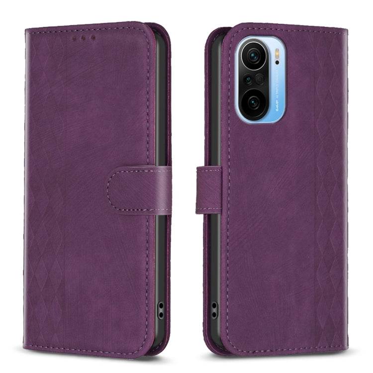 Plaid Embossed Leather Phone Case, For Xiaomi 11i / Redmi K40, For Xiaomi 12 Pro, For Xiaomi 12, For Xiaomi 11T / 11T Pro