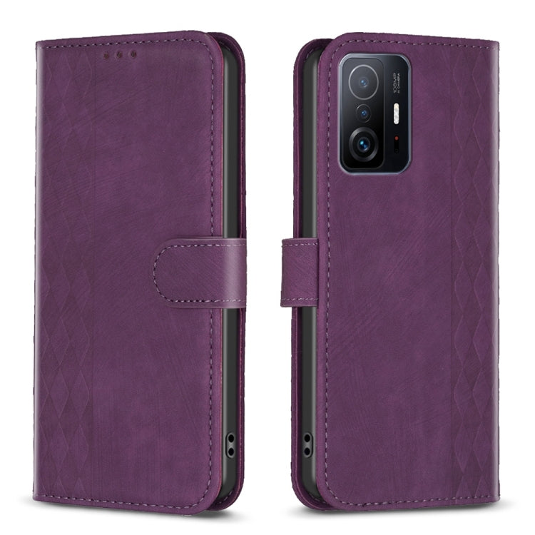 Plaid Embossed Leather Phone Case, For Xiaomi 11i / Redmi K40, For Xiaomi 12 Pro, For Xiaomi 12, For Xiaomi 11T / 11T Pro