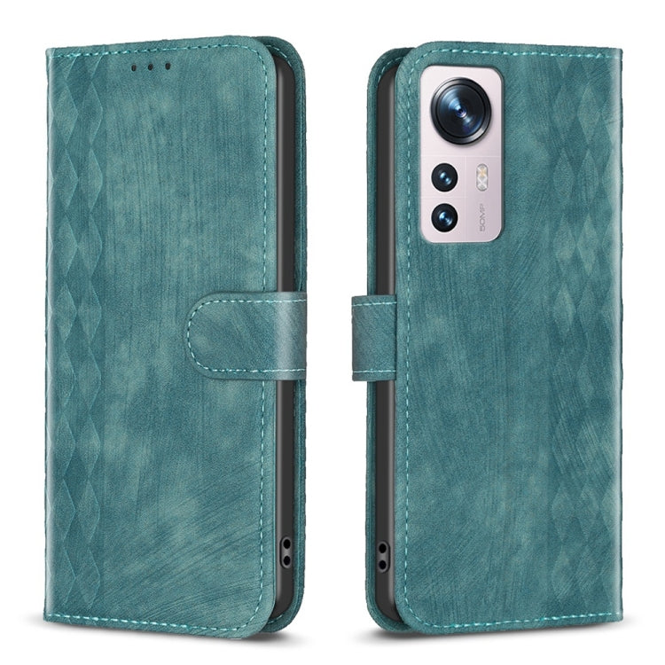 Plaid Embossed Leather Phone Case, For Xiaomi 11i / Redmi K40, For Xiaomi 12 Pro, For Xiaomi 12, For Xiaomi 11T / 11T Pro