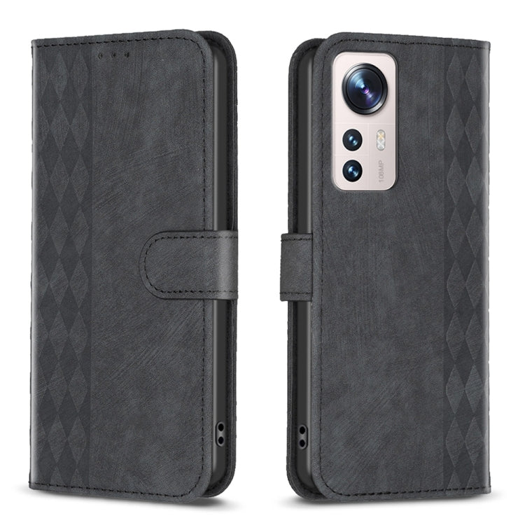 Plaid Embossed Leather Phone Case, For Xiaomi 13, For Xiaomi 12T / 12T Pro, For Xiaomi Redmi Note 11 Pro, For Xiaomi 12 Lite