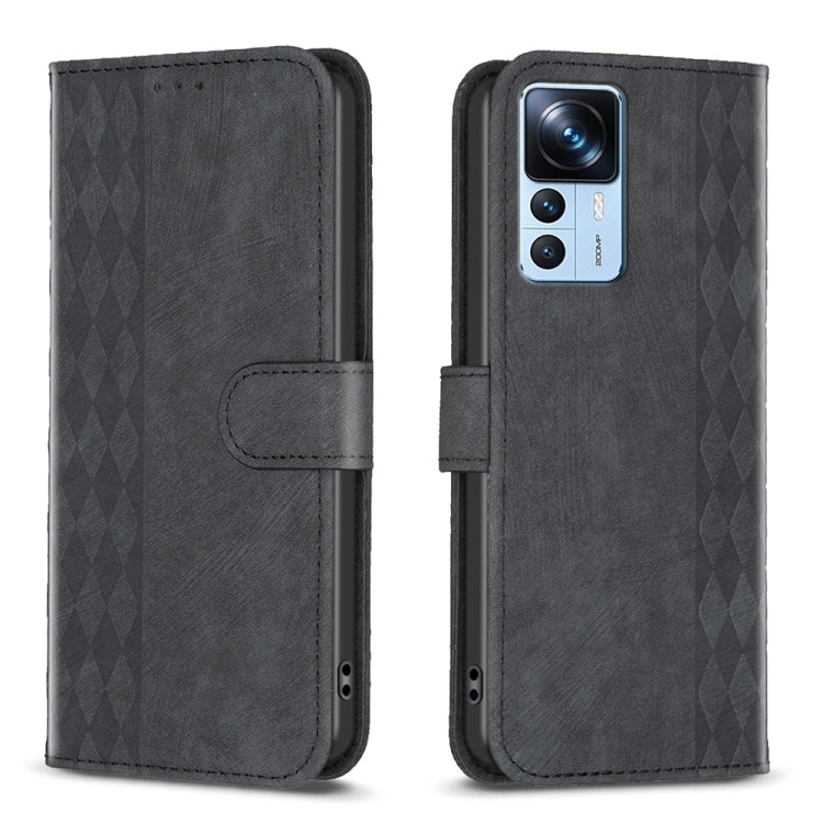 Plaid Embossed Leather Phone Case, For Xiaomi 13, For Xiaomi 12T / 12T Pro, For Xiaomi Redmi Note 11 Pro, For Xiaomi 12 Lite