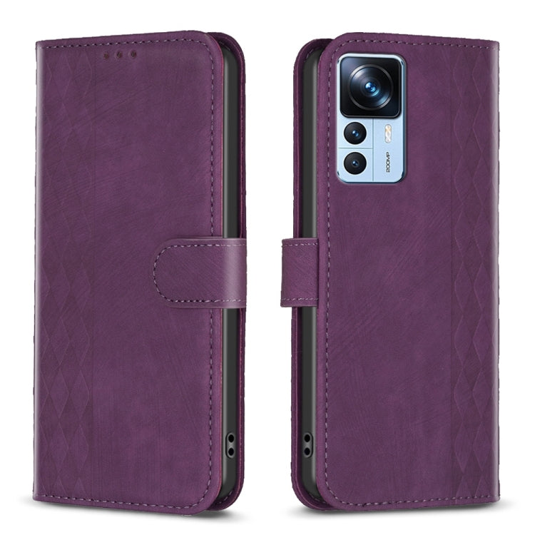 Plaid Embossed Leather Phone Case, For Xiaomi 13, For Xiaomi 12T / 12T Pro, For Xiaomi Redmi Note 11 Pro, For Xiaomi 12 Lite
