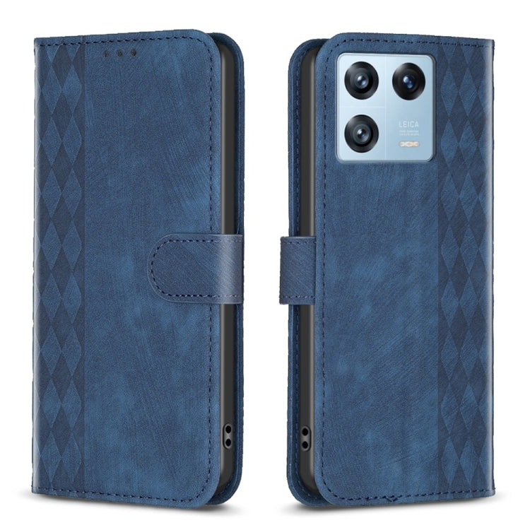 Plaid Embossed Leather Phone Case, For Xiaomi Redmi 12C, For Xiaomi 13 Lite 5G / Civi 2, For Xiaomi Redmi K60 / K60 Pro, For Xiaomi 13 Pro