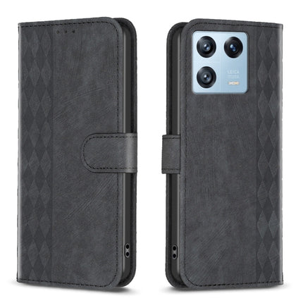 Plaid Embossed Leather Phone Case, For Xiaomi Redmi 12C, For Xiaomi 13 Lite 5G / Civi 2, For Xiaomi Redmi K60 / K60 Pro, For Xiaomi 13 Pro